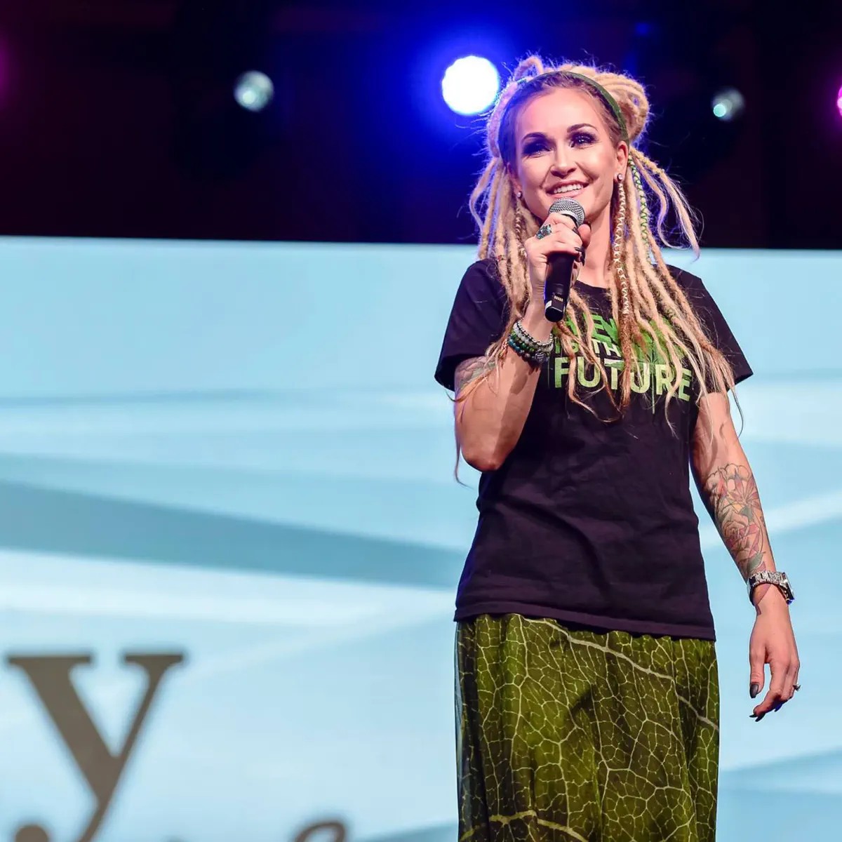 Jenna Zwagil speaking on stage